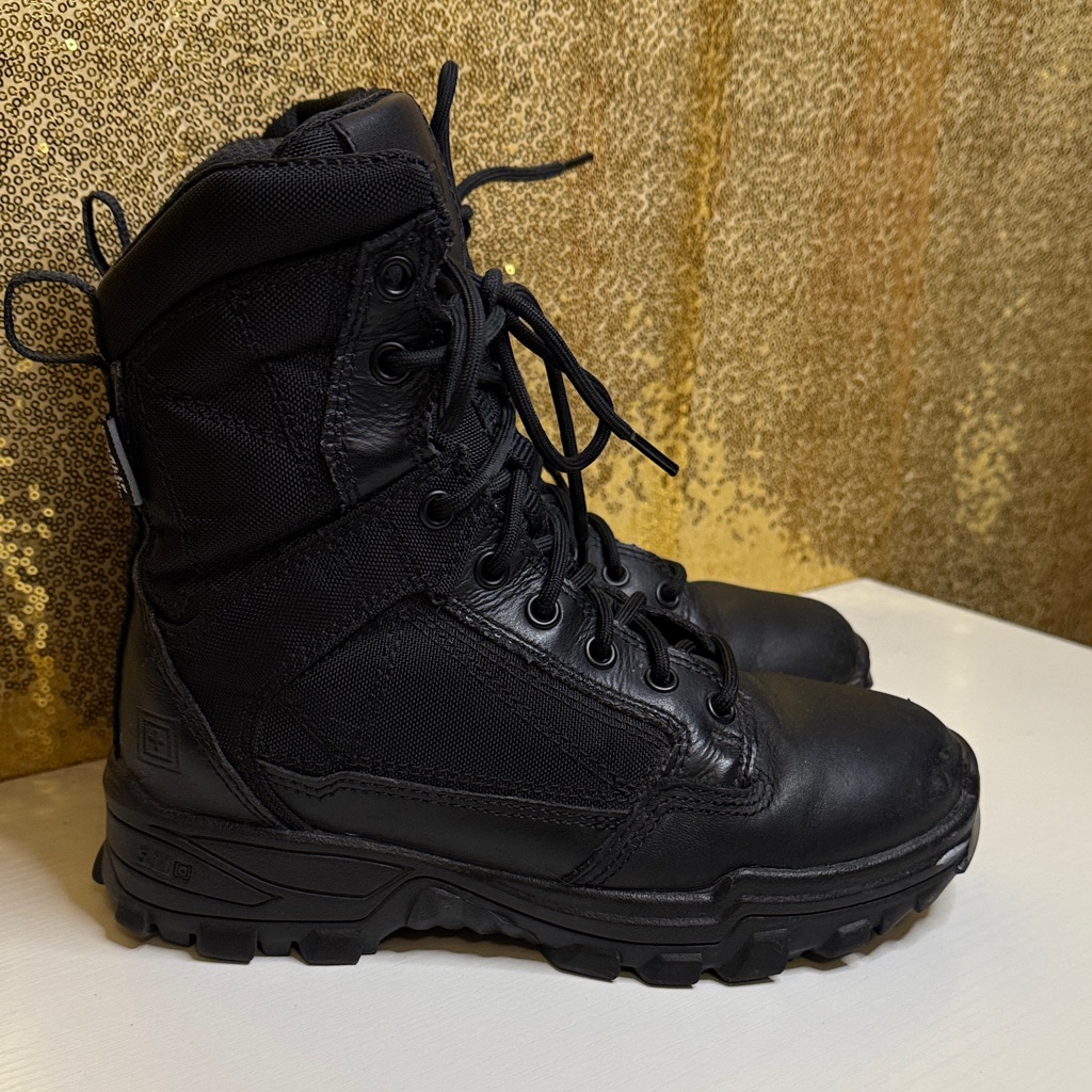 5.11 Fast Tac Waterproof 6” Tactical Hiking Black Men's Boots Military In Black